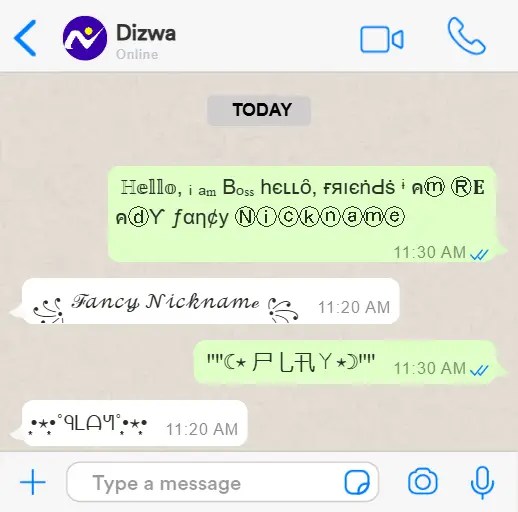 Nickname Style ᐈ 𝟙 ℱ𝒶𝓃𝒸𝓎 😎♡ 𒆜𝚂𝚝𝚢𝚕𝚒𝚜𝚑☬ 𝕋𝕖𝕩𝕥(06)